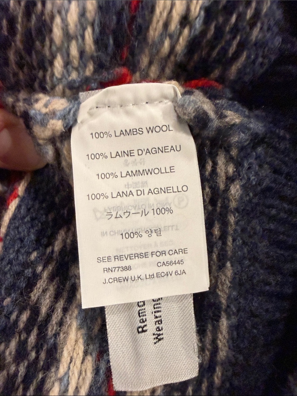 J. Crew Lambswool Fair Isle Ski Apres Crewneck Sweater Men’s Sz M Unisex - Picture 7 of 11